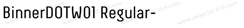 BinnerDOTW01 Regular字体转换